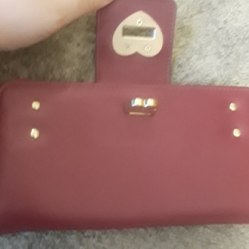Leather Rhinestone Wallet &heart lock - Picture 4 of 5